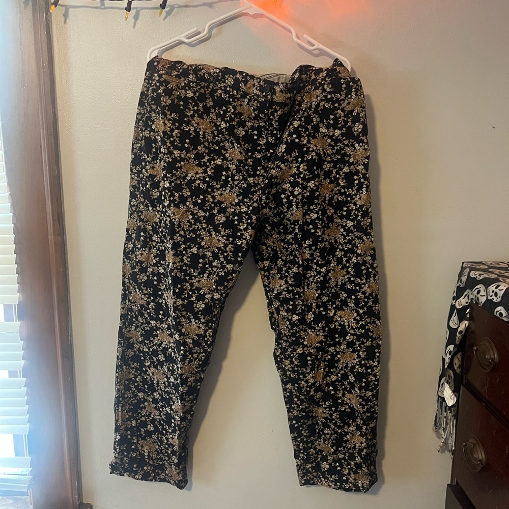 Floral jeans